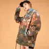 Mirecoo Jacket Men Oil Painting Printed Mens Jacket Hip Hop Wind Breakher Men Coaches Jacket Jacket Geavanceerde Fashion Coat Streetwear 201127