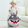 Enfants grand requin blanc trémie balle tour sur rebond jouet extérieur gonflable saut Animal cadeau pour 2 3 4 5 ans garçon fille