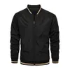 Vestes pour hommes Casual Automne Hiver Mens Solid Sports Bomber Vestes Slim Fit Stand Collier Mode Baseball Manteaux Vêtements Pour Hommes 201128