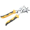 Drillpro 3 in1 Leather Belt Hole Punch+ Eyelet Plier +Snap Button Grommet Setter Tool Kit Steel+PVC Plastic Handle Y200321
