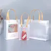 Sacchetti regalo in plastica PP satinato con manici Borsa per lo shopping impermeabile per trucco Bomboniere Confezione regalo