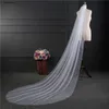 Brautschleier einfache weiße Elfenbein eine Schicht lange Hochzeitsschleier mit Kammpartyzubehör
