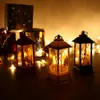 Drewniana Lampa Uliczna Piękna Boże Narodzenie Świecznik Świeca Dekoracja Home Dekoracja Płomień Światło Dla Xmas Party Prezent Święty Mikołaj Wiszący