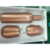 Yeni 750 ml Süblimasyon Glitter Şarap Tumbler Cam Set Hediye Paketi Paslanmaz Çelik Şişe Ile 2 İki 12 oz Bardak Açık Yalıtımlı Shimmera38