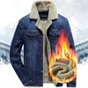 Giacca invernale in jeans giacca da uomo in modo casual jeans giacca uomo caldo denim denim cappotto maschio bombardiere di bombardiere di abbigliamento 201128