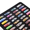 48 flaskor nagelkonst Rhinestones pärlor paljetter glitter tips dekoration verktyg gel nagel klistermärken blandad design fodral set9728372