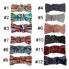 Scrunchies Bohemia designer knutna huvudband kvinnor randig utskrift hårband lyx yoga hårband huvud wrap elastiska turbans lsk1985