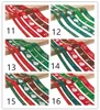 10/16/25mm 5y Christmas Grosgrain Stain Ribbon For Craft DIY Hair Bows Wrapping Materials Festival Party Decoration