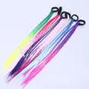 Ragazze di estensione dei capelli Elastico della fascia elastica di capelli Coda di cavallo Braid Hairbands Twist colorato parrucca della treccia capo della corda puntelli ragazza Fancy Dress