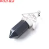 WOJIAER Tree of Life Pendulum Pendant for Divination Dowsing Hexagonal Natural Stone 7 Chakra Pendulum Radiestesia Reiki BO943