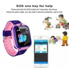 Q12 relógio inteligente infantil lbs sos telefone relógio smartwatch para crianças meninos meninas pulseira pulseira inteligente ip67 rastreador kids kids relógios