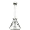 Szklana zlewka Bongs Haisahs Showerhead Perc Fab Egg Egg Recycler Bong 9 cal Szwajcarski Perc Dąb Rig 4mm Grube Wyczyść Waterpipe do palenia MFE09 14 Staw