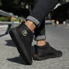 Winter Handmade Leather Ankle Plush Warm Snow Boots Outdoor Cold Protectio Mens Sneakers 201204