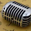 Professionele bekabelde vintage klassieke microfoon Goede kwaliteit Dynamische bewegende spoel Mike Deluxe Metal Vocal Old Style Ktv Mic Mike9399702