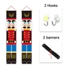 Christmas Nutcracker Soldier Banner Xmas Party Decorations for Home Ornament Happy Year Door Garland Gift Decor 201027