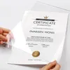 Carta de finalización de cita enmarcada A4, mesa de premio, carcasa, certificado de honor empresarial, pantalla acrílica