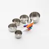 10pcs/Lot Stainless Steel Measuring Cups And Spoons Durable Kitchen Cooking Baking Measuring Tools With Silicone Handles T200523