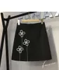 New fashion women's high waist a-line rhinestone flower patchwork tassel fringe short skirt plus size SMLXL