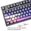 110 ключей OEM PBT Keycaps Полный комплект Механическая клавиатура клавиатуры 5 сторон краситель-сублимация фиолетовый рассвет Light1