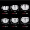 304 Rostfritt stål Dubbel med lock Soppa Ångad ris Anti-Scalding Barn Liten Skål Koreansk Kök 201214