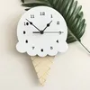 Nordic Lody Zegary ścienne Cartoon Mute Watch Wall Home Decor Dekoracje Dla Dzieci Dekoracje Ścienne Śliczne Ornament Baby Prezent Reloj de Pared Y200109