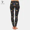 LETSFIND 3D Deer and es In The Forest Print Women Warm High Waist Pant Plus Size Fitness Slim Soft Stretch Leggings 211221