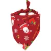 Hundkläder Julbandaner Krage Bandana för Party Pet Scarf Neckerchief Tvätt Bib och Cat Xmas Presenter