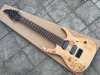 Custom Made 7 Struny Naturalne Drewno Elektryczne Gitara Basowa 24 Prążki Bass Czarny Sprzęt Chiny Bass Gitara Darmowa Wysyłka