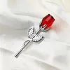 Cadeau de Saint Valentin Cristal Métal Rose Fleur Artificielle Argent Or Tige Rose Fleur pour Petite Amie Cadeaux De Mariage RRD13019