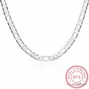 925 Sterling Silver 6mm / 8mm Chain Sideways Naszyjnik Mężczyzna Kobieta Senior Luxury Biżuteria Oświadczenie Naszyjnik