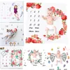 Super Cute Nordic Style Baby Photo Sheet White Ground Letter Flower Printed Sheet Photo Backdrop Photography Prop Shoots Sheets