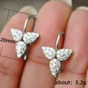 2020 Personality micro Zirconium trifoliate earrings female net earrings women wedding Earrings Fashion jewlery gift3122400