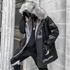 Nagri Hip-Hop Winter Coat Kobiety Długie Futro Collor Ciepły Parka Street Styl Oversize Para Kapturem Kurtki polarowe Ladies 201119