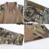 Refirecer Engrenagem Novo Exército Combate T-shirt Homens Swat Soldados Militares Tactical Manga Longa Camiseta O Pescoço Slim Airsoft Camuflagem Camisa G1229