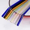 Wholesale High Quality Colored Borosilicate Cocktail Glass Straws 20cm Bent Heat-resistant Reusable Drinking Straw