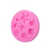 100pcs Starfish Cake Mould Ocean Biological Conch Sea Shells Chocolate Silicone Mold DIY Kitchen Liquid Tools Pink Color