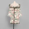 Hiver épais coton femmes fleur Parkas longs manteaux et vestes avec fourrure à grand col 201201