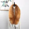 MSMinShu Luxury Genuine Fox Fur Scarf Real Fox Skin Scarf Big Size Natural Fox Fur Shawl Winter Women Stole LJ201229967756