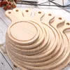 Houten ronde pizzabord met hand 6inch-14 inch pizza bakken snijlade cafe bakslag Dessert accessoire