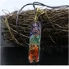 Rétro Reiki Guérison Coloré Puces Pierre Chakra Naturel Orgone Énergie Pendentif Collier Pendule Amulette Orgonite Cristal jllYgt