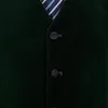 Coletes masculinos Exército comercial Veludo verde Velvet Wool Slim Fit Fit Breassed Cotton Suit Coloat para padrinhos formais de casamento Guin22