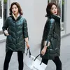 2020 New Bright Down Jacket Clothing Women S Korean Loose Medium Length Down Down Thawing Warm Coat Fashion Down Parka Winter 203 LJ201021