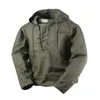 USN Wet Weather Parka Vintage Deck Jacket Pull à lacets WW2 Uniforme Mens Navy Militaire Veste à capuche Outwear Army Green 201123