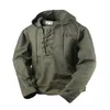 USN Wet Weather Parka Vintage Deck Jacke Pullover Lace Up WW2 Uniform Herren Marine Militär Kapuzenjacke Outwear Army Green 201123