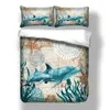 Sea Turtle Octopus Whale Dolphin Seahorse Quilt Cover Pillowcase Home Textile Bedding Quilt Cover Bed Duvet Quilt Cover Sets