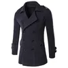 2020 Automne Hiver Veste Hommes Peacoat Hommes Vestes et manteaux Homme Marque Vêtements Chaqueta Hombre Mélanges de laine Hommes Trench M XXL LJ201110