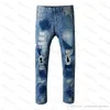 2022 designer jeans abbigliamento pantaloni uomini donne a magliette pantera stampa dell'esercito verde distrutto maschile sottile dritto motociclista skinny jean n8we