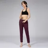 Donne allenamento Leggings in esecuzione 4 vie Pantaloni da yoga di super qualità in tessuto elasticizzato con tasche laterali Sport all'aperto Tights