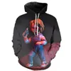 Fashion-Horror Movie Chucky Hoodies Stil Män Märke Fashion 3D Print Mönster Sweatshirts Höst Långärmad Hip Hop Pullover Plus Storlek