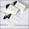 Greeting Cards Event & Party Supplies Festive Home Garden 50Pcs Black White Handmade Thank You Tags Baking Package Hang Garment Shoes Bags T